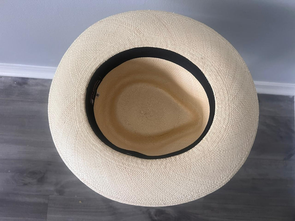 Teardrop Crown Panama Hat - Toquilla Straw Fedora