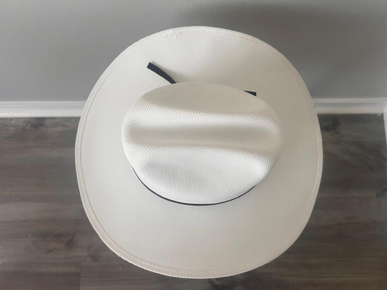 PREMIUM WHITE CANVAS WESTERN COWBOY HAT – IMPORTED FROM ECUADOR