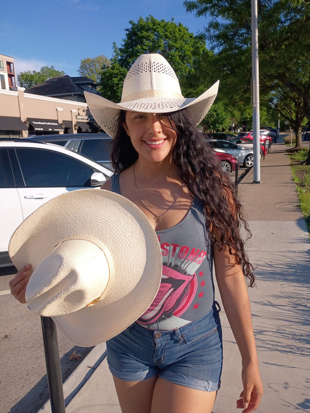 Open-Crown Straw Cowboy Hat - Toquilla Straw Western Hat