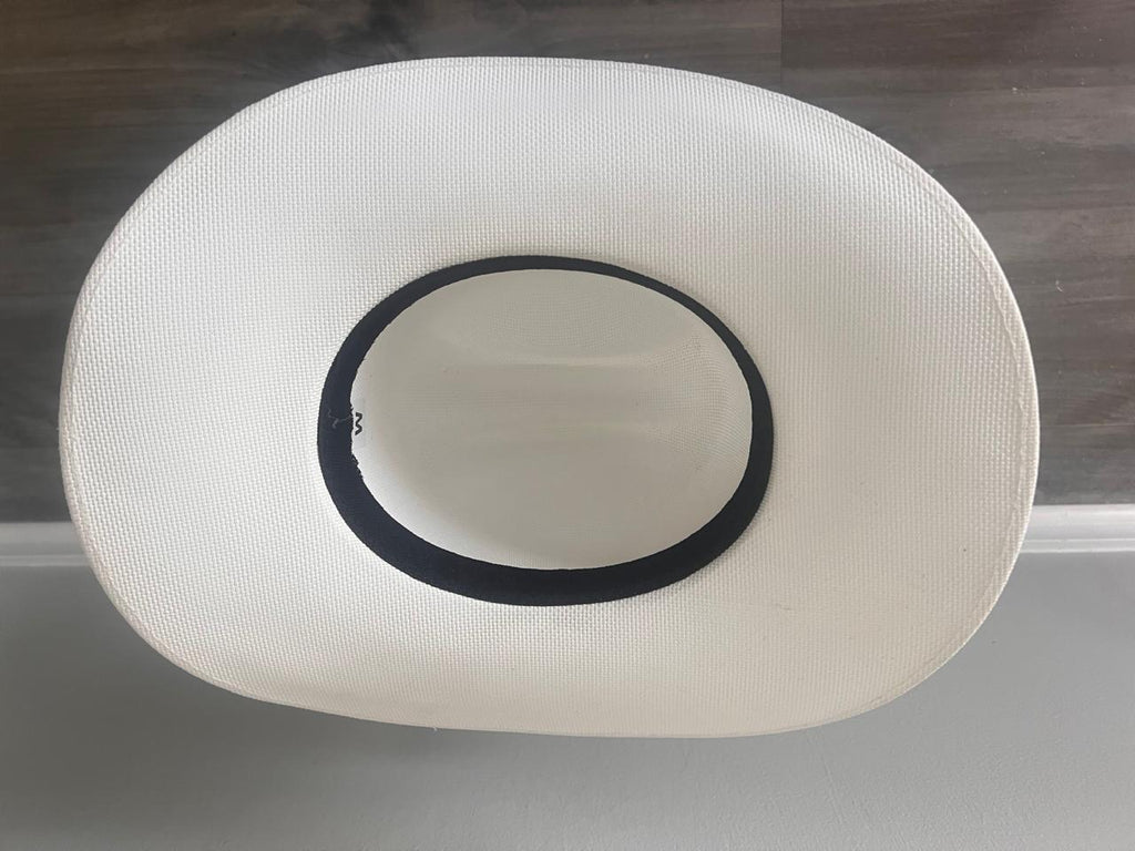 PREMIUM WHITE CANVAS WESTERN COWBOY HAT – IMPORTED FROM ECUADOR