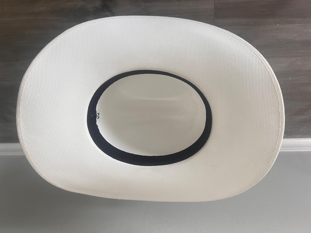 PREMIUM WHITE CANVAS WESTERN COWBOY HAT – IMPORTED FROM ECUADOR