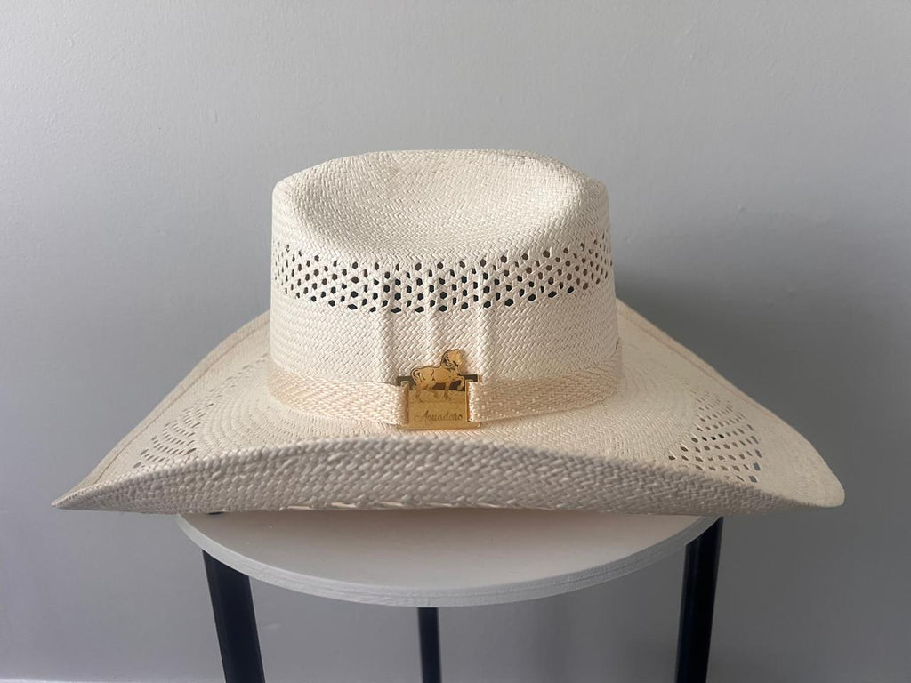 Open-Crown Straw Cowboy Hat - Toquilla Straw Western Hat