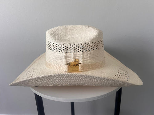 Open-Crown Straw Cowboy Hat - Toquilla Straw Western Hat