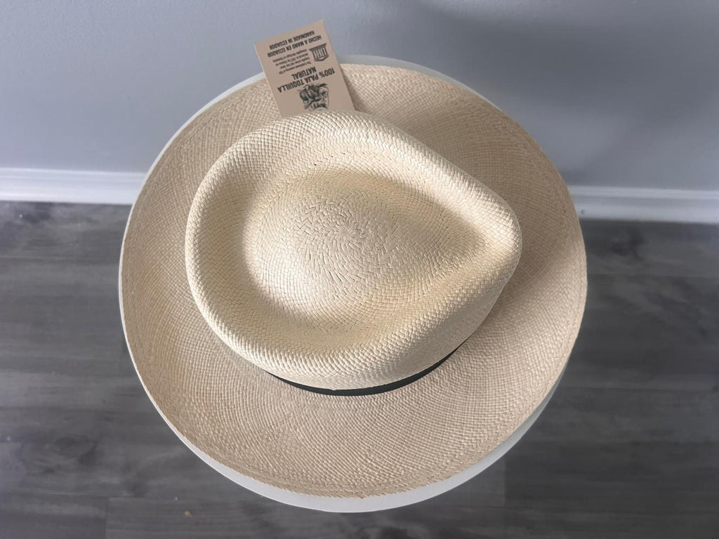 Teardrop Crown Panama Hat - Toquilla Straw Fedora