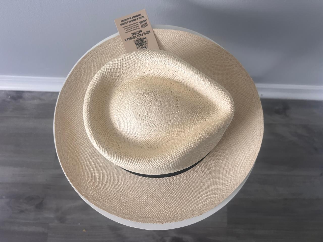 Teardrop Crown Panama Hat - Toquilla Straw Fedora