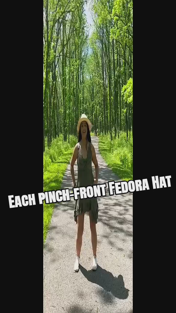 Each pinch-front Fedora Hat from Maison Toquilla